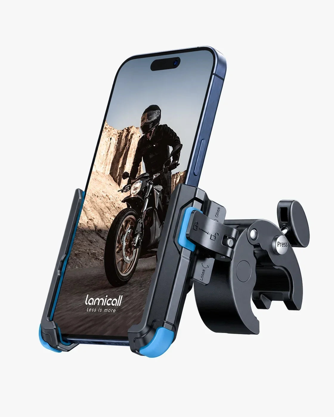 Bike Phone Mount for Bike with Quick-Release, [Camera Friendly] Motorcycle Phone Mount for iPhone 17-16-15-14-13-12-11 All Series, Galaxy S22/S23/S24/S25 Ultra, 2.4~3.54" Wide Phones